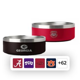 Logo Brands NCAA 2 Pack Stainless Steel Dog Bowls
