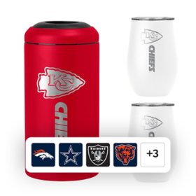 NFL Stainless Steel Wine Chiller and Tumbler Set