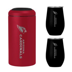 Logo Brands NFL 12oz Stainless Steel Tumbler and Stainless Steel 750mL Bottle Cooler Set, Assorted Teams
