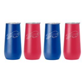 NFL 10 oz. x 4 pk. Insulated Flute Tumblers w/ Lids