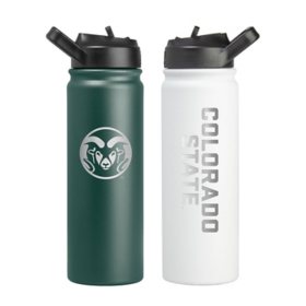 Logo Brands Colorado State Rams 24oz SS Water Bottle 2pk