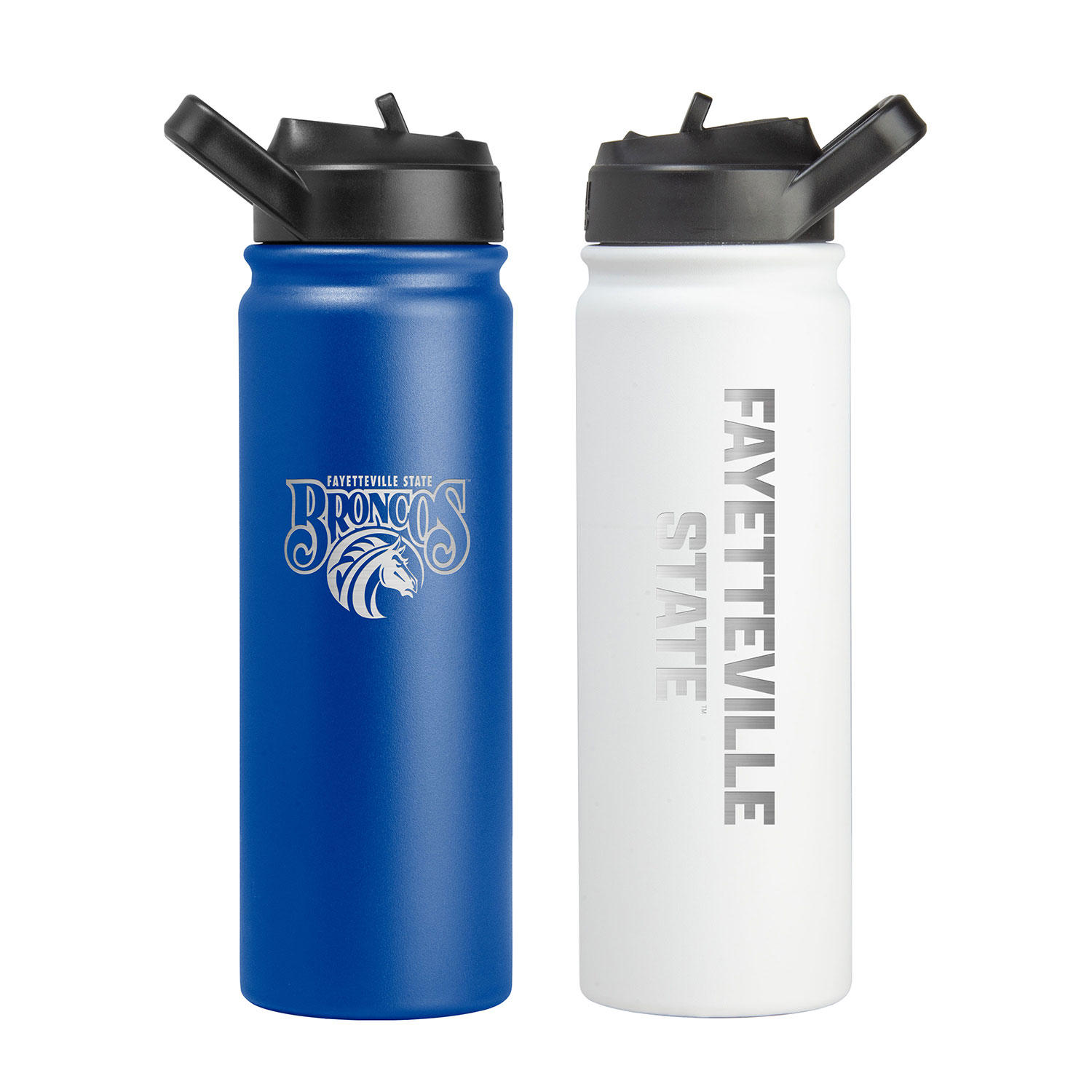 Logo Brands HBCU 24oz Stainless Steel Water Bottle, 2 Pack - Fayetteville State Broncos