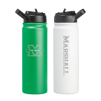 Logo Brands Marshall Thundering Herd 24oz SS Water Bottle 2pk