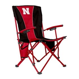 Logo Brands Nebraska Cornhuskers Hard Arm Chair