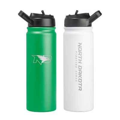 Logo Brands North Dakota Fighting Hawks 24oz SS Water Bottle 2pk