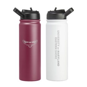 Logo Brands Maryland Eastern Shore Hawks 24oz SS Water Bottle 2pk