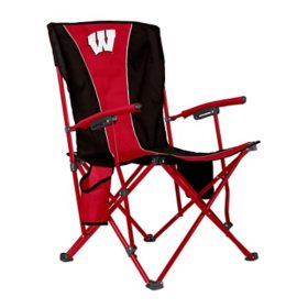 Logo Brands Wisconsin Badgers Hard Arm Chair