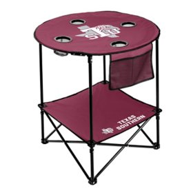 Logo Brands HBCU Tailgate Table with Shelf, Assorted Teams