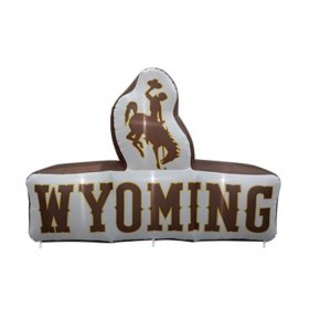 Logo Brands Wyoming Cowboys Pre-Lit 7’x10’ Team Inflatable
