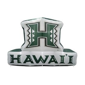 Logo Brands Hawaii Rainbow Warriors Pre-Lit 7’x10’ Team Inflatable