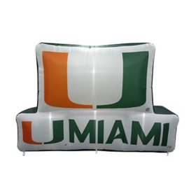 Logo Brands Miami Hurricanes Pre-Lit 7’x10’ Team Inflatable