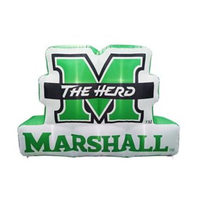 Logo Brands Marshall Thundering Herd Pre-Lit 7’x10’ Team Inflatable