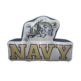 Logo Brands Navy Midshipmen Pre-Lit 7’x10’ Team Inflatable