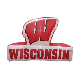 Logo Brands Wisconsin Badgers Pre-Lit 7’x10’ Team Inflatable