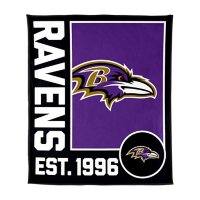 Logo Brands Baltimore Ravens 60"x70" Super Plush Blanket