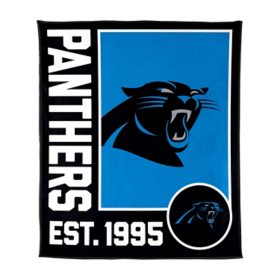 Logo Brands Carolina Panthers 60"x70" Super Plush Blanket