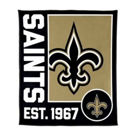 Logo Brands New Orleans Saints 60"x70" Super Plush Blanket