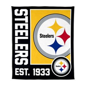 Logo Brands Pittsburgh Steelers 60"x70" Super Plush Blanket