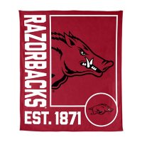 Logo Brands Arkansas Razorbacks 60"x70" Super Plush Blanket