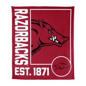 Logo Brands Arkansas Razorbacks 60"x70" Super Plush Blanket