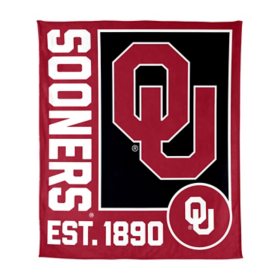 Logo Brands Oklahoma Sooners 60"x70" Super Plush Blanket