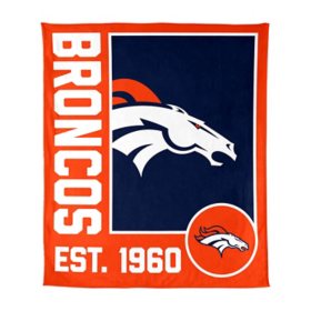 Logo Brands Denver Broncos 60"x70" Super Plush Blanket