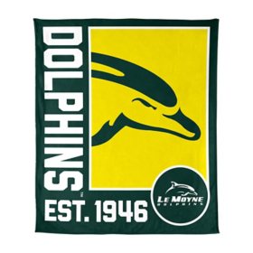 Logo Brands Le Moyne College Dolphins 60"x70" Super Plush Blanket