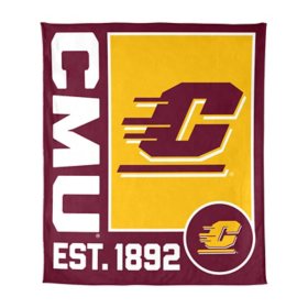 Logo Brands Central Michigan Chippewas 60"x70" Super Plush Blanket
