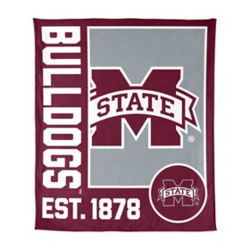 Logo Brands Mississippi State Bulldogs 60"x70" Super Plush Blanket