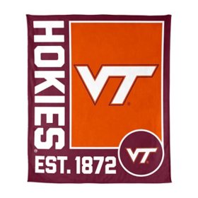 Logo Brands Virginia Tech Hokies 60"x70" Super Plush Blanket