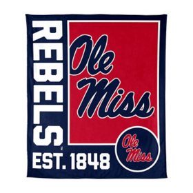 Logo Brands Ole Miss Rebels 60"x70" Super Plush Blanket