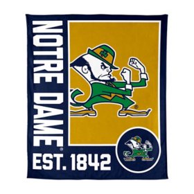 Logo Brands Notre Dame Fighting Irish 60"x70" Super Plush Blanket