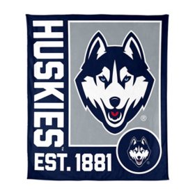 Logo Brands UConn Huskies 60"x70" Super Plush Blanket