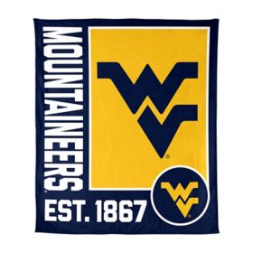 Logo Brands West Virginia Mountaineers 60"x70" Super Plush Blanket