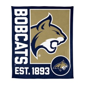 Logo Brands Montana State Bobcats 60"x70" Super Plush Blanket