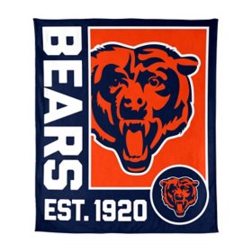 Logo Brands Chicago Bears 60"x70" Super Plush Blanket