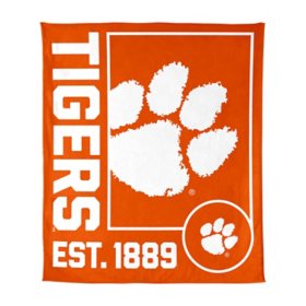 Logo Brands Clemson Tigers 60"x70" Super Plush Blanket
