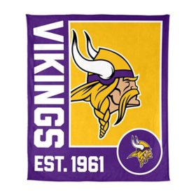 Logo Brands Minnesota Vikings 60"x70" Super Plush Blanket
