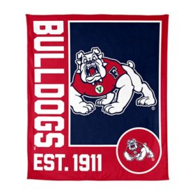 Logo Brands Fresno State Bulldogs 60"x70" Super Plush Blanket