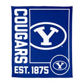 Logo Brands BYU Cougras 60"x70" Super Plush Blanket