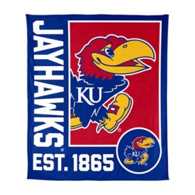 Logo Brands Kansas Jayhawks 60"x70" Super Plush Blanket