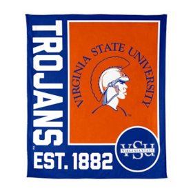 Logo Brands Virginia State Trojans 60"x70" Super Plush Blanket