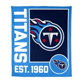 Logo Brands Tennessee Titans 60"x70" Super Plush Blanket