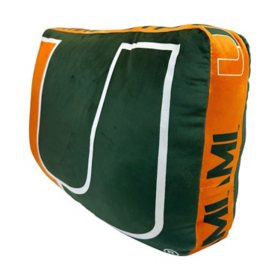 Logo Brands Miami Hurricanes XL Puff Pillow
