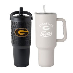 Logo Brands Grambling Tigers Stainless Steel Tumbler Set