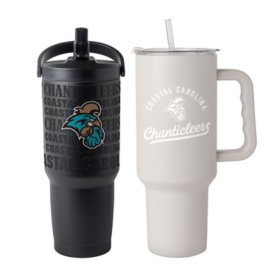 Logo Brands Coastal Carolina Chanticleers Stainless Steel Tumbler Set