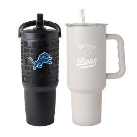 Logo Brands Detroit Lions Stainless Steel Tumbler Set