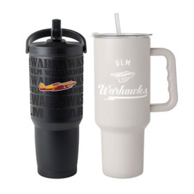 Logo Brands Louisiana Monroe Warhawks Stainless Steel Tumbler Set