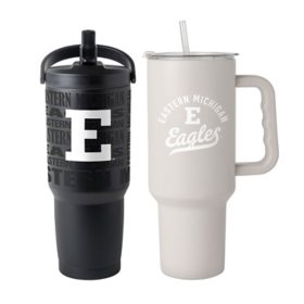 Logo Brands Eastern Michigan Eagles Stainless Steel Tumbler Set