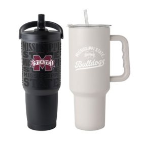 Logo Brands Mississippi State Bulldogs Stainless Steel Tumbler Set